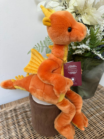 Diamonds Charlie Bears Bearhouse Plush Orange Dragon