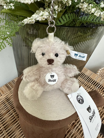Bag Charm Lilac Grey Mini Teddy Bear Mohair Pendant Key Ring