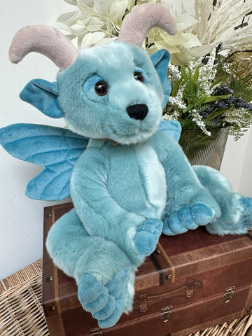 Drawbridge Bearhouse by Charlie Bears Large Plush Aqua Blue Gargoyle