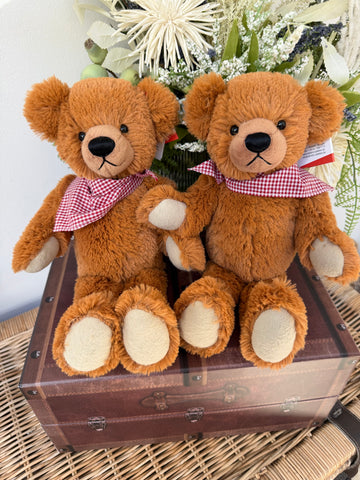 Teddy Manuel 30cm Soft Plush 1 fold jointed Children's Teddy Bear - Auburn