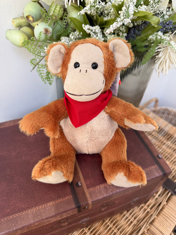 Little Monkey 25cm Clemens Soft Plush Toy Gold-Brown