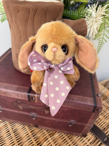 Molly Dot Velvet Brown 16cm Clemens Collectors Spring Bunny Rabbit Option B