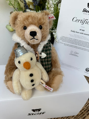 Teddy Bear with Snowman 2024 Steiff Limited Edition Christmas New Release No 260