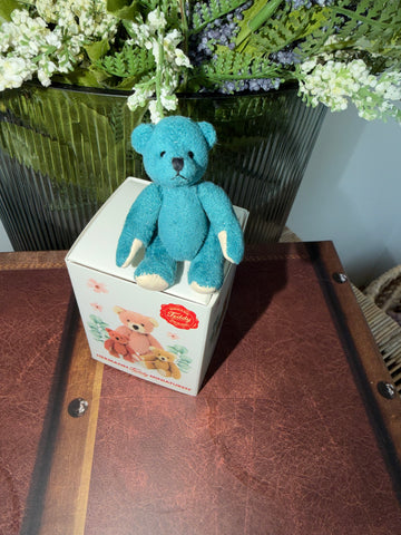 Teddy Bear Turquoise 6cm miniature Teddy Hermann Original  15755-7