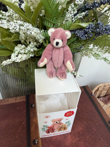 Teddy Bear dusty pink 6cm miniature Teddy Hermann Original  15455 6