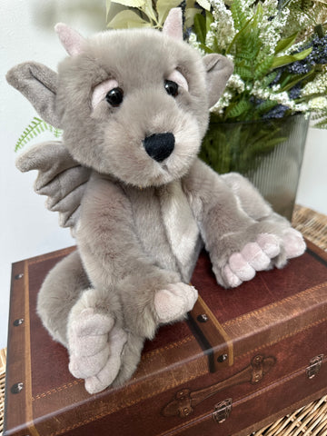 Moat Bearhouse by Charlie Bears Small Plush Grey Gargoyle