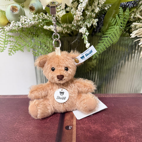 Cinnamon Mini Teddy Bear Mohair Pendant Key Ring