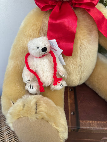 Miniature Mohair Teddy Schlumps White Polar Bear Teddy Bear