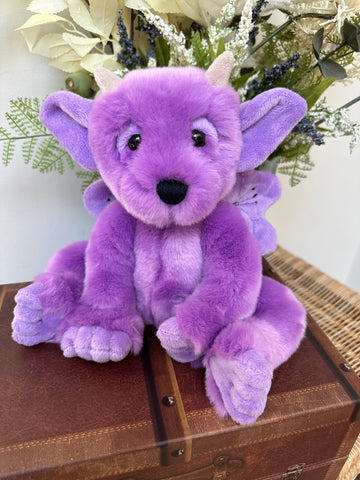 Portcullis Bearhouse by Charlie Bears Small Plush Purple Gargoyle