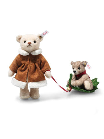 Mama Teddy Bear with child on Holly Express Pre-Order