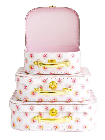 Medallion Floral set of 3 Small Carry / Display Cases