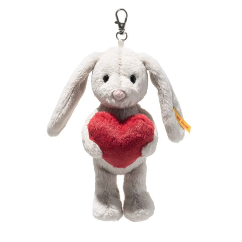 Hoppie Grey Rabbit Love Pendant Key Ring Bag Charm