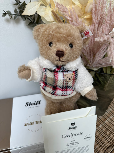 Ben Limited Edition Steiff Collectable Teddy Bear with Winter Jacket N –  Lovely Bears