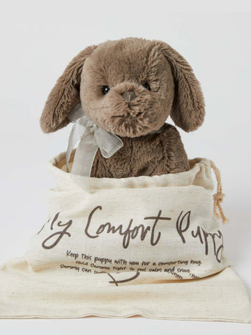 Sammy My Comfort Grey Brown Plush Puppy Dog Jiggle & Giggle