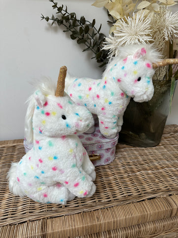 Stardust 30cm Hermann Plush Confetti coloured Unicorn
