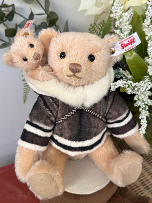 Mama Teddy Bear with Baby Steiff Christmas Collection No 695