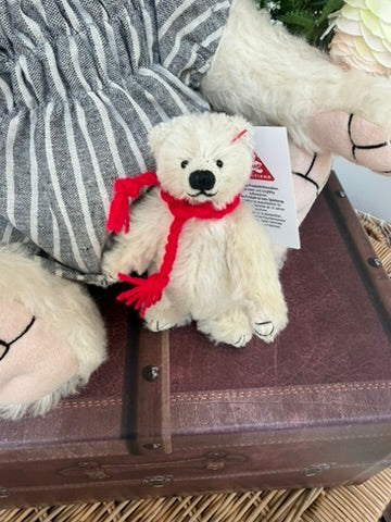 Clemens Miniature Mohair Polar Bear Schlumps jointed Teddy Bear
