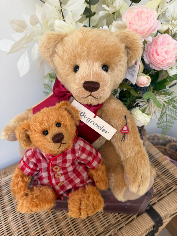 Clemens Large 40 cm Nostalgia Gold Mohair Growler Teddy Bear  Option B