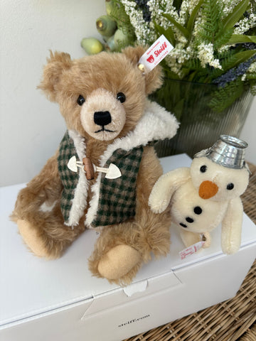 Teddy Bear with Snowman 2024 Steiff Limited Edition Christmas New Release No 595