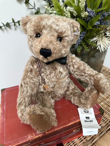 Frederic 34cm Steiff Mohair Teddy Bear with Growler & Bow tie.