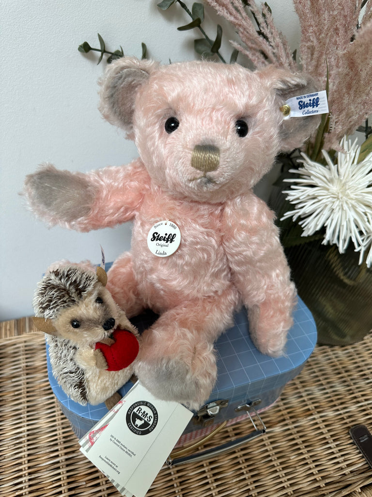 Steiff シュタイフ リンダ テディベア パールピンク 30cm 中古品 マイ Steiff シュタイフ リンダ テディベア パールピンク 30cm 中古品 マイ