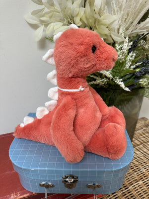 Stevie Stegosaurus Marmalade Orange Medium Bear & Me Children's Toy Dinosaur