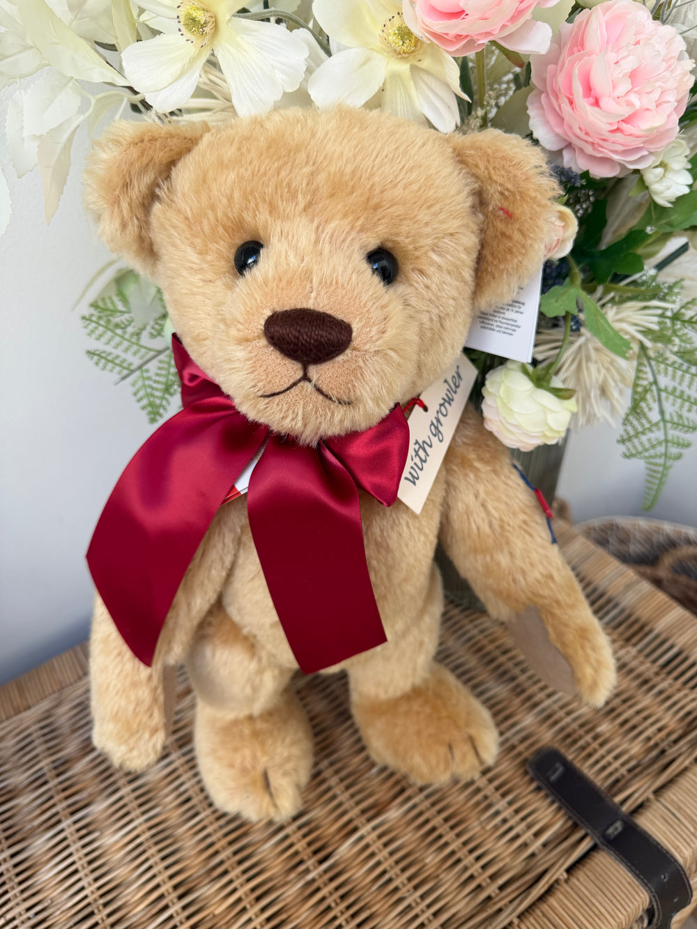 Clemens Large 40 cm Nostalgia Gold Mohair Growler Teddy Bear  Option A