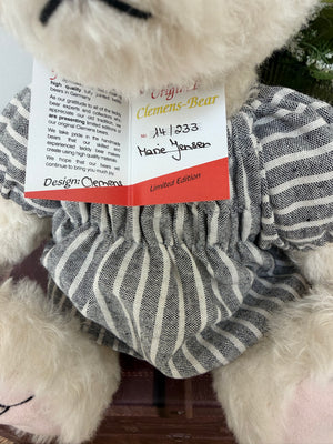 Clemens Teddy Marie Jensen Limited Edition Mohair Collectable Teddy Bear No 14
