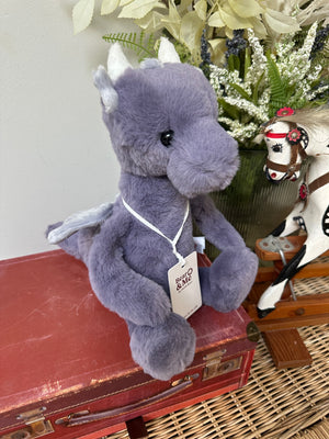 Draco Dragon Large Lavender Plush Bear & Me Teddy Bear Dragon