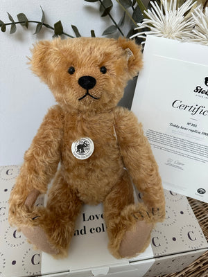 1906 Steiff Teddy Bear Replica 32cm Limited Edition Squeaker Mohair No 201