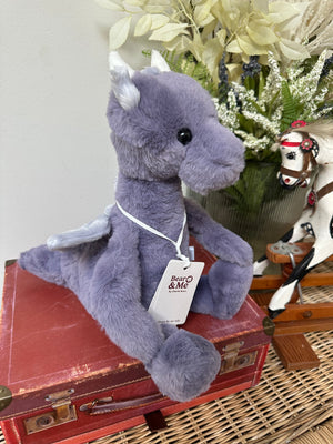 Draco Dragon Large Lavender Plush Bear & Me Teddy Bear Dragon