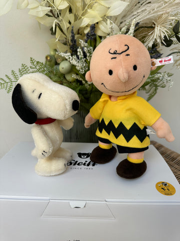 Charlie Brown with Snoopy Steiff Limited Edition Set Number 1394