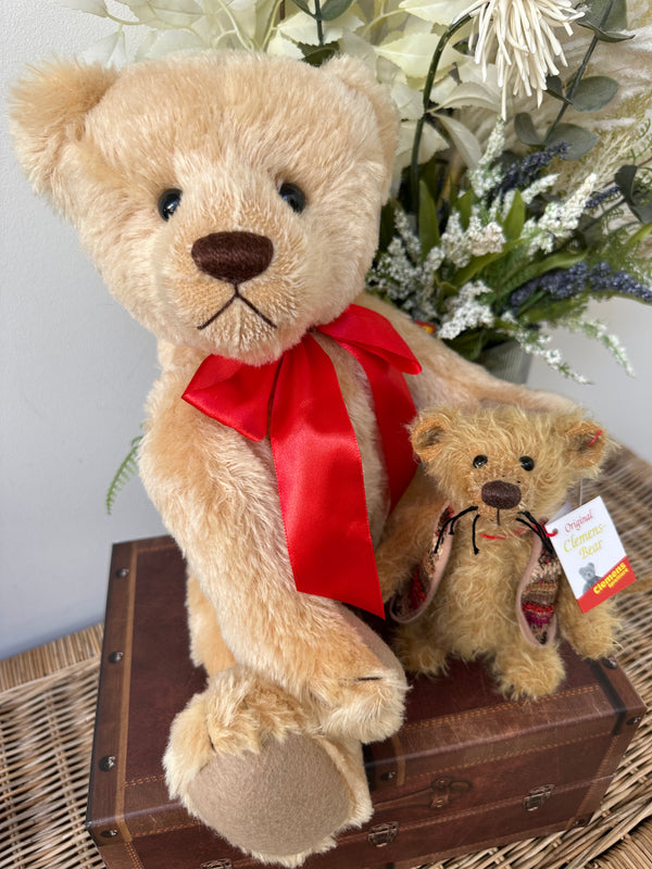 Clemens Large 40 cm Nostalgia Gold Mohair Growler Teddy Bear  Option A