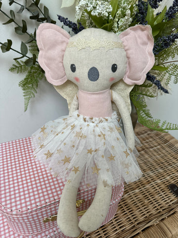 Large Koala Ivory Gold Fairy Children's Doll.