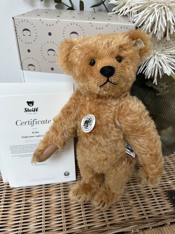 1906 Steiff Teddy Bear Replica 32cm Limited Edition Squeaker Mohair No 201