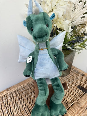Spades Charlie Bears Bearhouse Large Plush Teal Blue Dragon