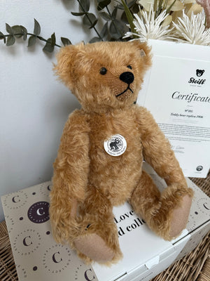 1906 Steiff Teddy Bear Replica 32cm Limited Edition Squeaker Mohair No 201