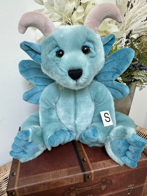 Drawbridge Bearhouse by Charlie Bears Large Plush Aqua Blue Gargoyle