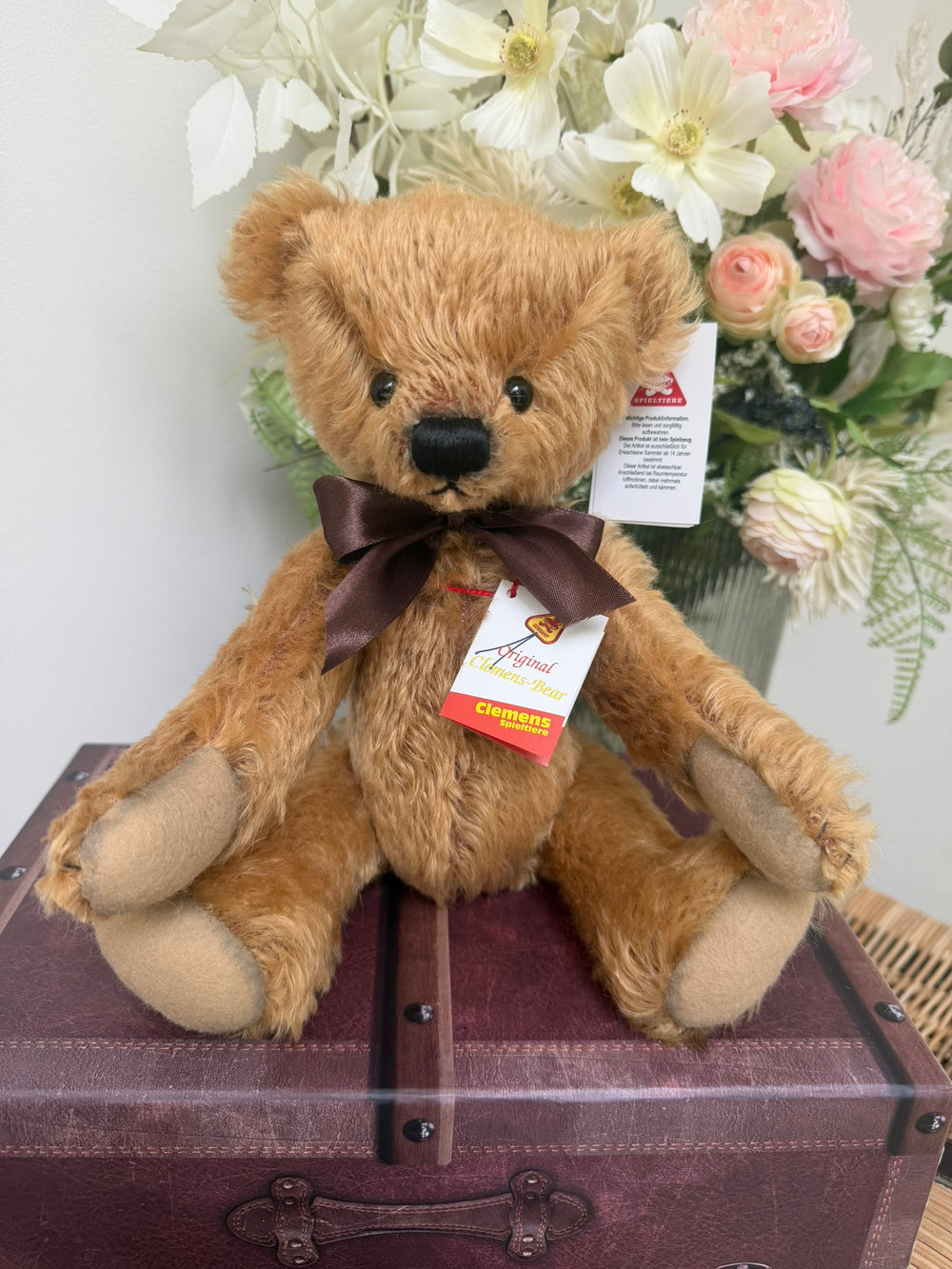 Clemens Nostalgia Otis Golden Cinnamon 32cm Mohair Collectable Teddy Bear
