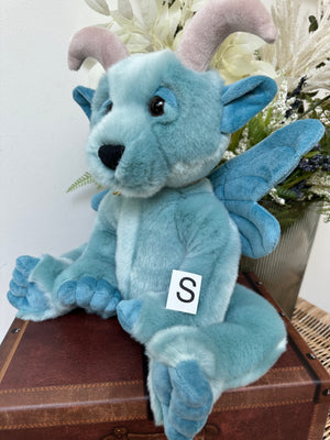 Drawbridge Bearhouse by Charlie Bears Large Plush Aqua Blue Gargoyle