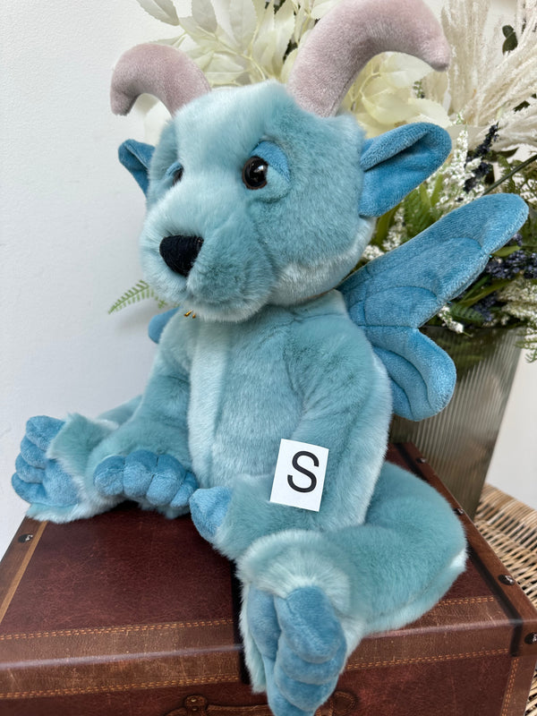 Drawbridge Bearhouse by Charlie Bears Large Plush Aqua Blue Gargoyle