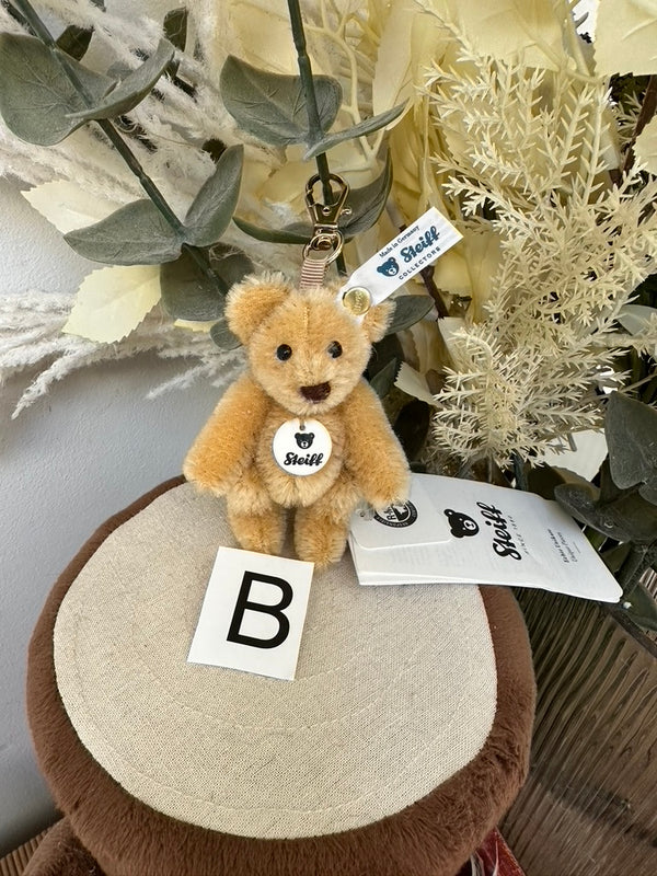 Mini Teddy Bear Steiff Wheat Blond Miniature Mohair Keyring