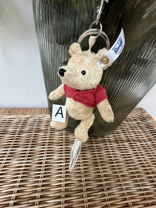 Winnie the Pooh Steiff Classics & Collectors Miniature Teddy Bear Pendant Key Ring