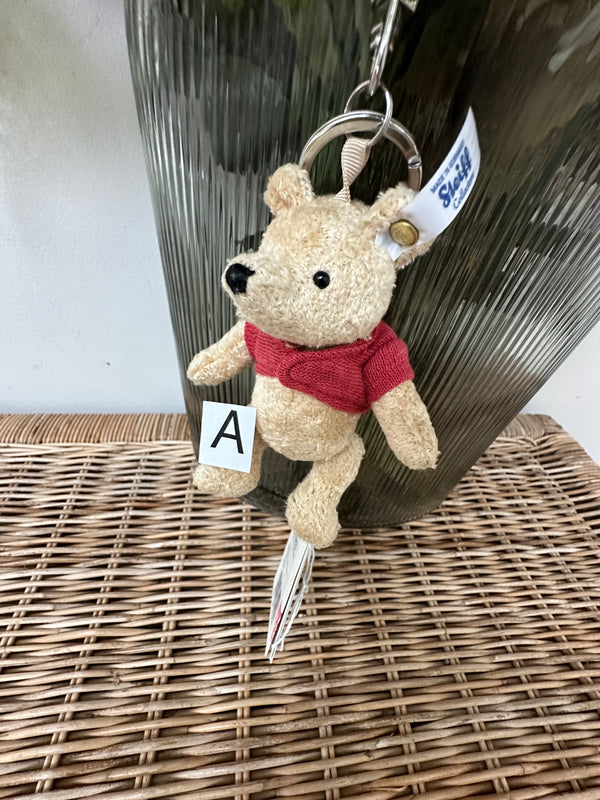 Winnie the Pooh Steiff Classics & Collectors Miniature Teddy Bear Pendant Key Ring