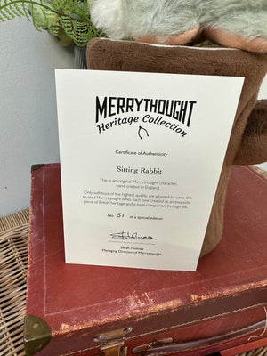 Merrythought Heritage Collection Miniature Rabbit Sitting Rabbit No 51