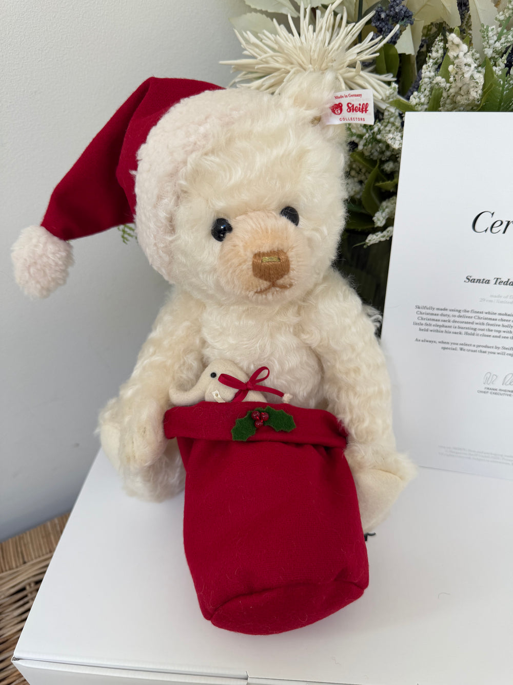 Santa Teddy Bear with Light Limited Edition No 473