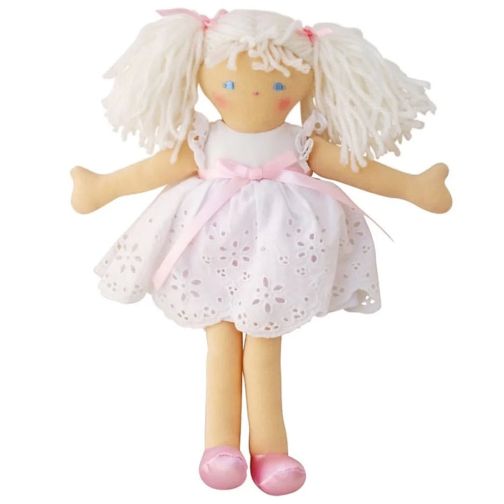 Bella Alimrose Small Doll with a pretty White Broderie Dress