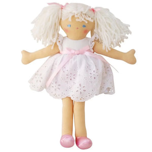Bella Alimrose Small Doll with a pretty White Broderie Dress