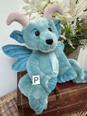Drawbridge Bearhouse by Charlie Bears Large Plush Aqua Blue Gargoyle