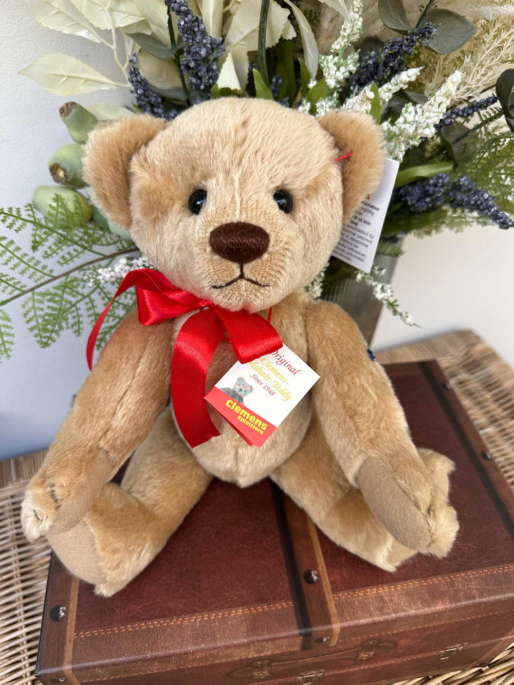 Clemens Nostalgia Gold 30cm Mohair Growler Teddy Bear Option A